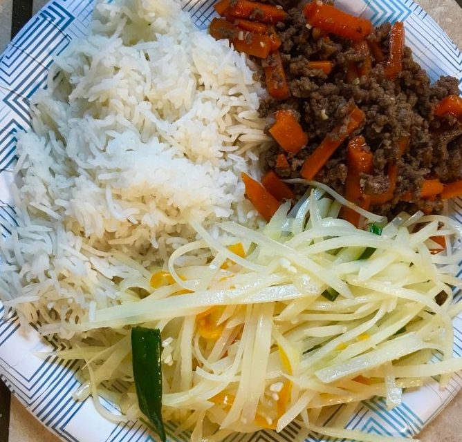Vinegar Potatoes and Beef-Carrot Pic